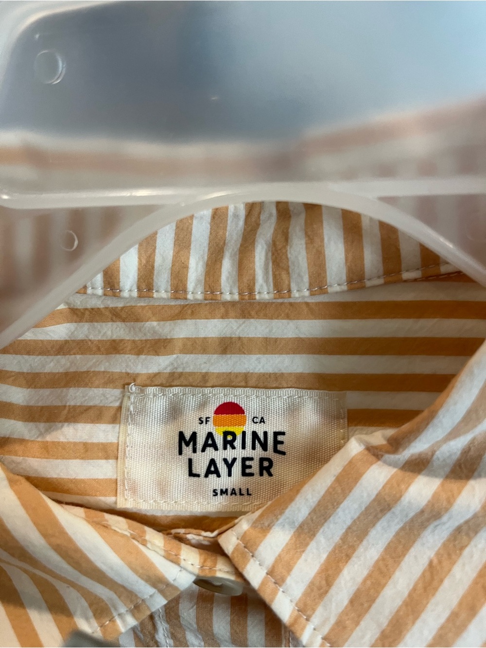 Mia Cropped Shirt in Cali Poplin in Marigold - Picture 3 of 4
